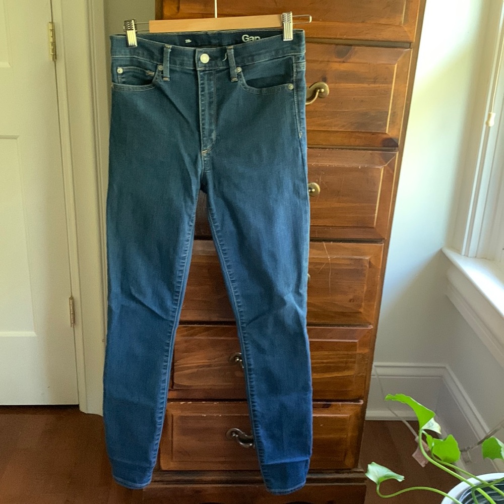 Gap high rise skinny jeans
